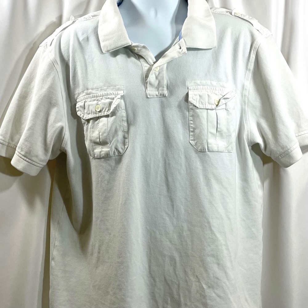 Tommy Hilfiger White Double Pocket Polo 2XL Slim